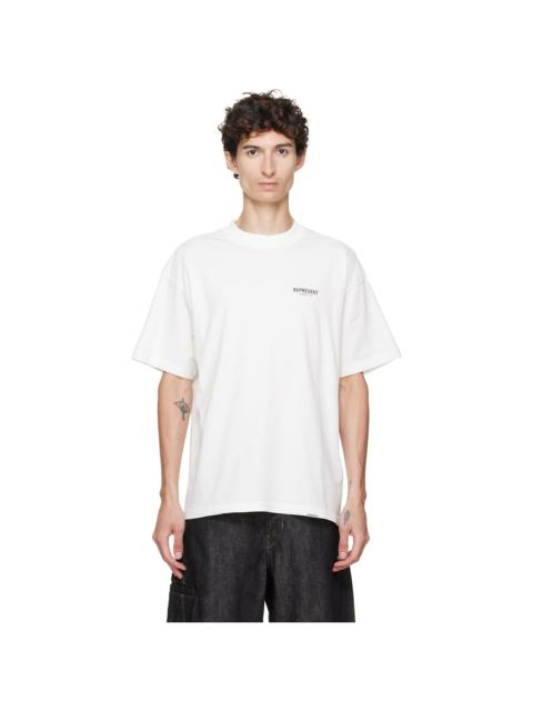 REPRESENT White Printed 'Owners Club' Script T-shirt