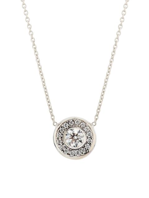 ROBERTO COIN Women's Tiny Treasures 18K Gold & 0.28 TCW Diamond Halo Pendant Necklace - White Gold