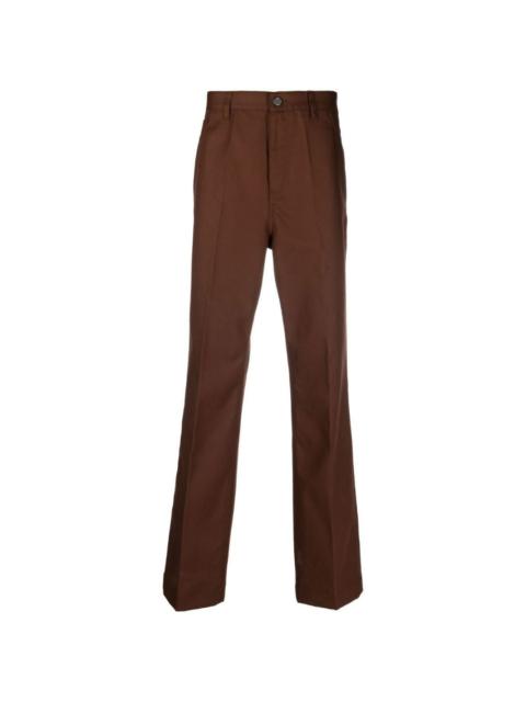 wide-leg tonal-stitch trousers