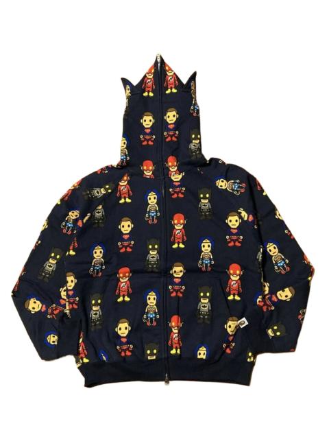 A BATHING APE® DC BATMAN SUPERMAN HOODIE "Navy" BAPE036