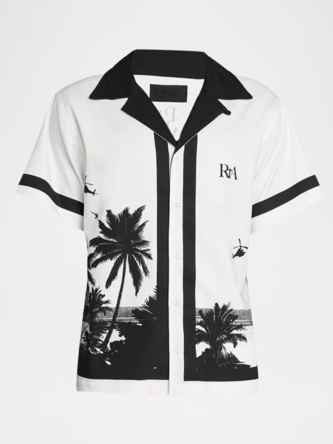 RTA Men's Nathan Palms Camp Shirt