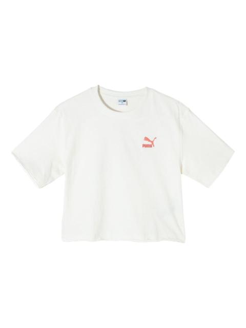 (WMNS) PUMA Swxp Dancemania T-Shirt 'White Red' 626862-65