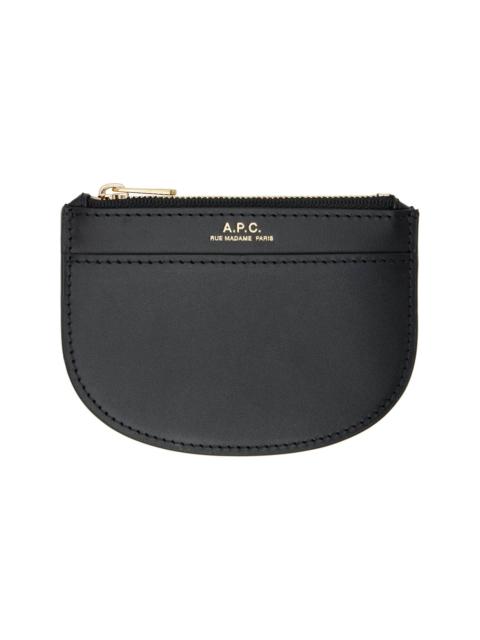 A.P.C. Black Demi-Lune New Coin Card Holder