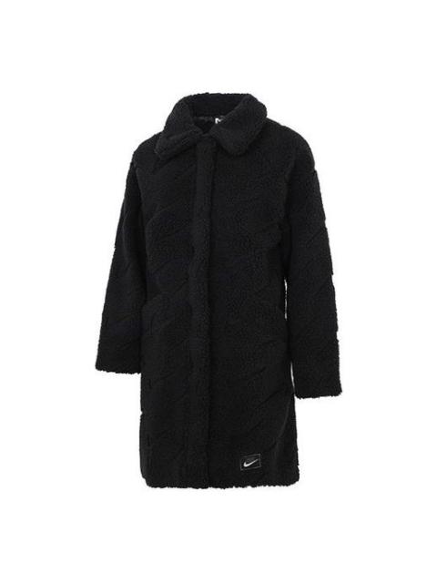 Nike (WMNS) Nike Polar Fleece Casual Solid Color Jacket Black DD5089-010