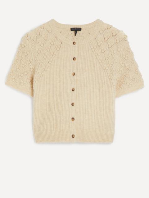 Sierra Textured Short-Sleeve Cardigan