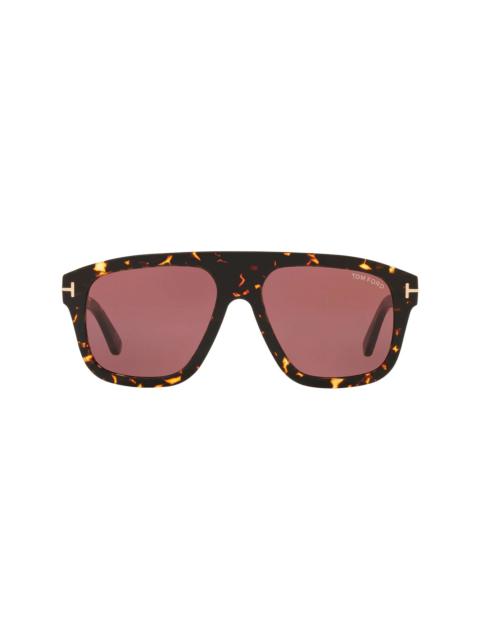 TOM FORD tortoiseshell-effect oversize-frame sunglasses