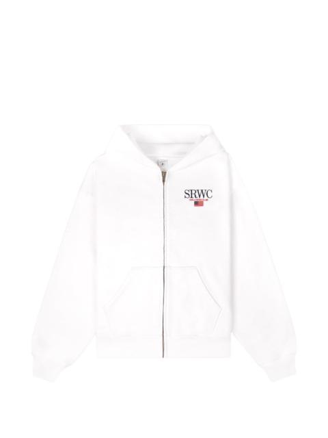 Sporty & Rich zipped hooded sweatshirt