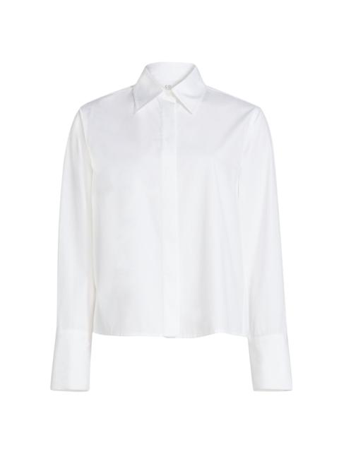 CO Women's tton Poplin Button-Up Shirt - White
