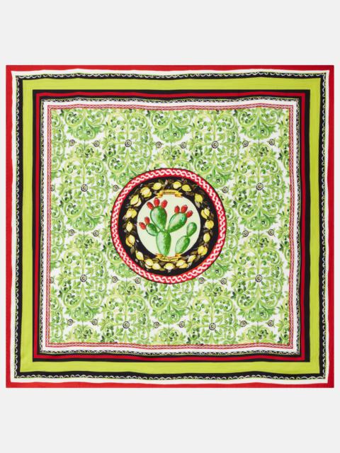 Dolce & Gabbana Printed silk twill scarf