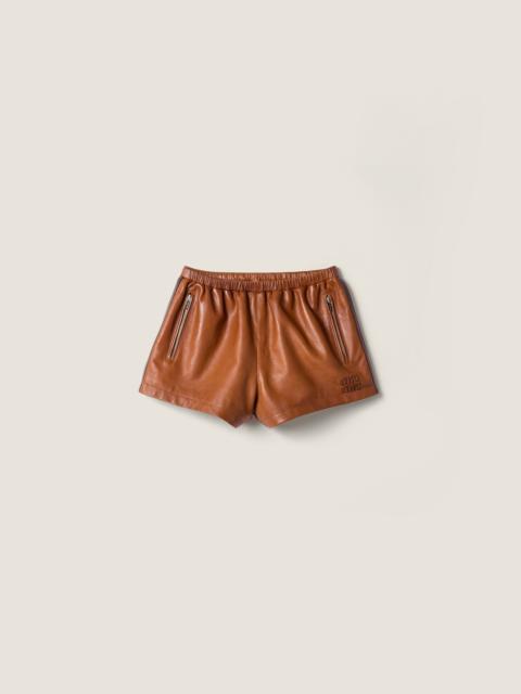 Miu Miu Nappa leather shorts
