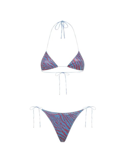 Oséree Oséree Animalier Glitter-effect Bikini