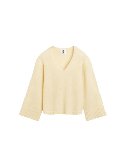 BY MALENE BIRGER Cimone Flare-Sleeve Knit Wool-Blend Sweater yellow