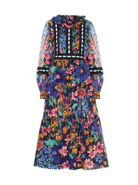 Marc Jacobs Cotton-voile floral midi dress
