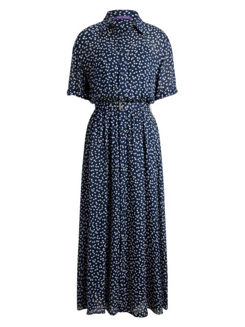Ralph Lauren Women's Sura Geometric Print A-Line Midi-Dress - Bright Navy Cream