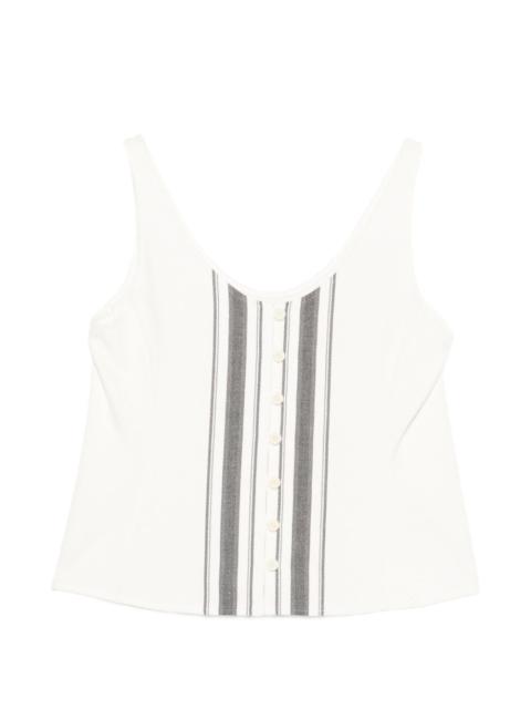 LOW CLASSIC striped button top