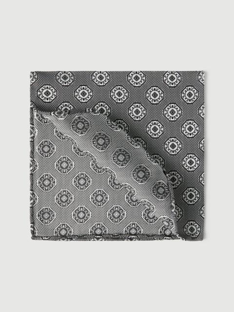 Brunello Cucinelli Silk pocket square with medallion design