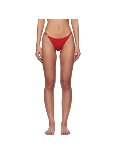 VERSACE Red Safety Pin Bikini Bottom