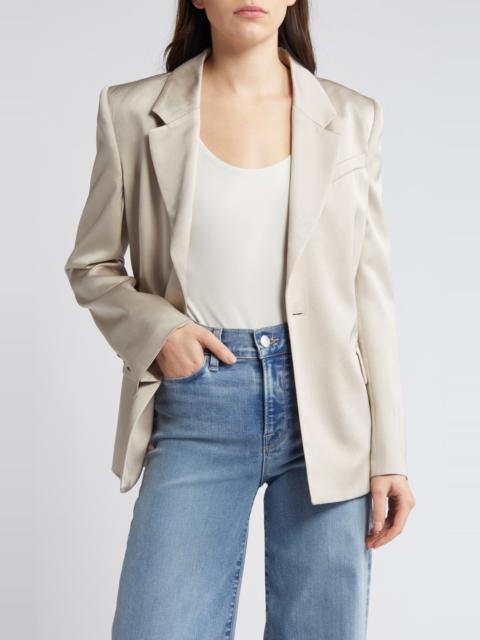 FRAME Single Button Blazer in Light Beige at Nordstrom