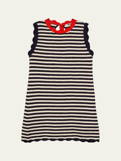 CIAO LUCIA! Fasano Stripe Crochet Shift Dress