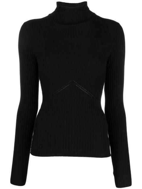 ANDREĀDAMO balaclava-hood ribbed jumper