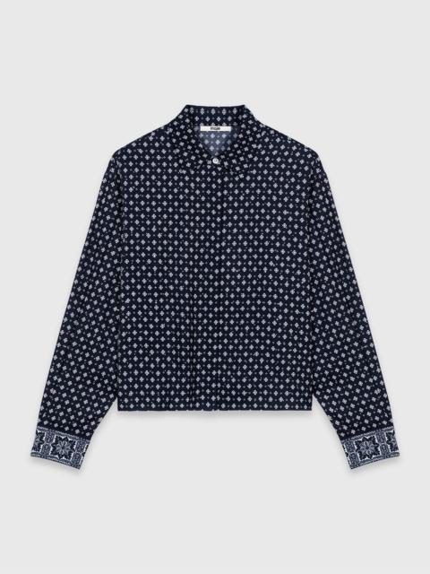 maje Printed shirt with rhinestones