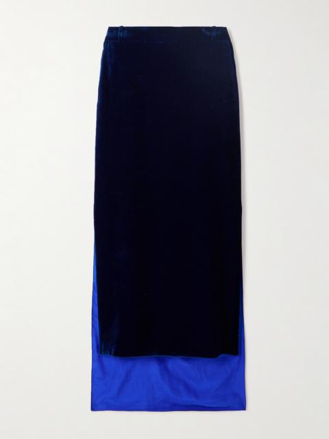 Lanvin Asymmetric Velvet Skirt