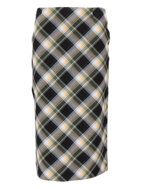 SHUSHU/TONG back-slit midi skirt