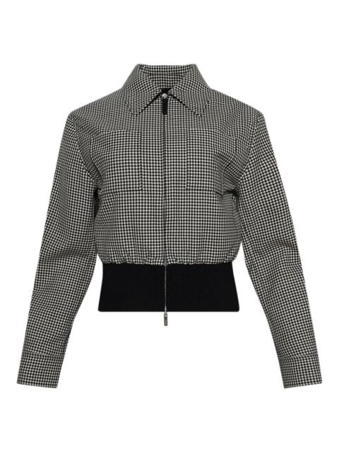 FERRAGAMO check-pattern zip-front jacket