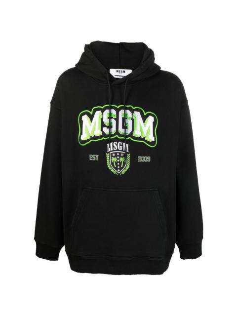 logo-print 'college' hoodie