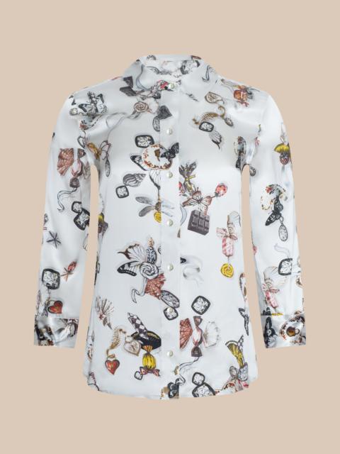 L'AGENCE Dani Silk Blouse