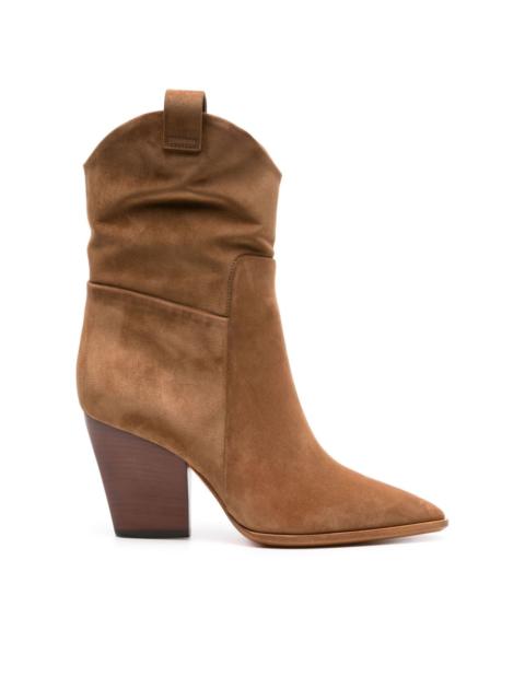 90mm suede ankle boots