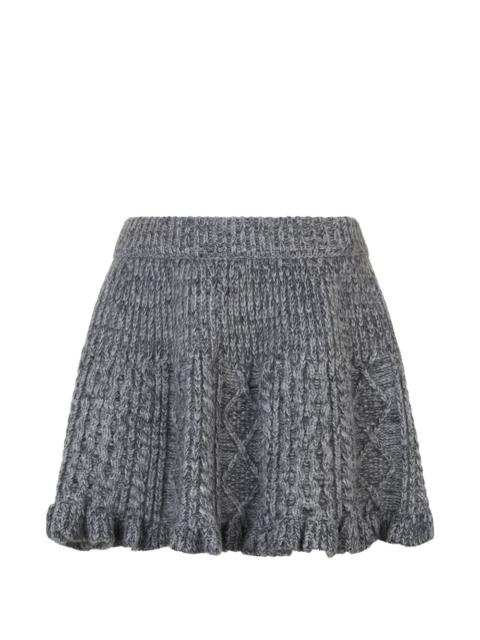 Valentino ruffled midi skirt
