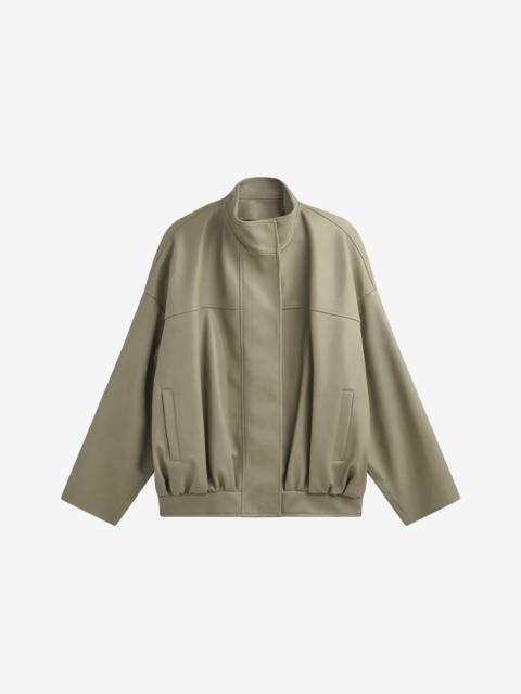 The Frankie Shop Veren Faux Leather Bomber Jacket - Sage