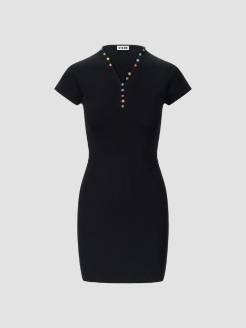STAUD Women's Tavi Beaded Mini Dress - Black