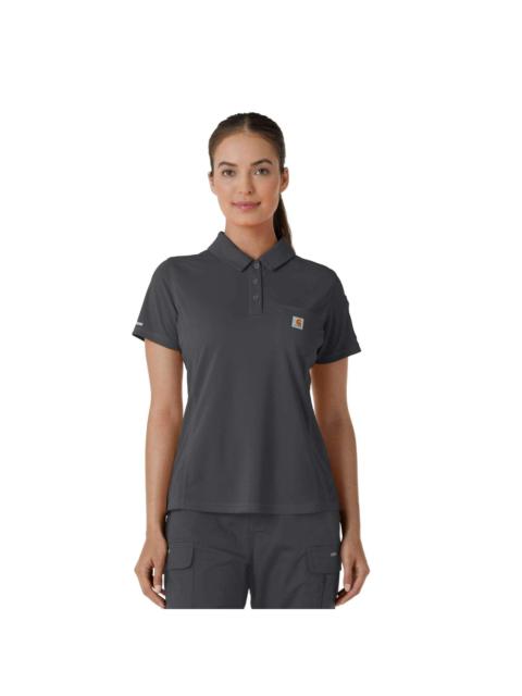 Carhartt Women's Rugged Flex® RSCU Lightweight Short Sleeve Polo Scrub Top
