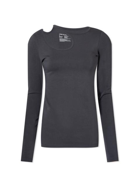 LOW CLASSIC Low Classic Curve Hole Long Sleeve Top