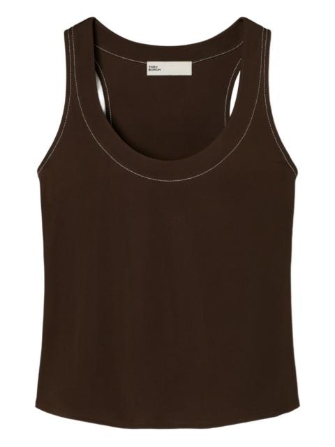 TORY BURCH contrast-stitched tank top