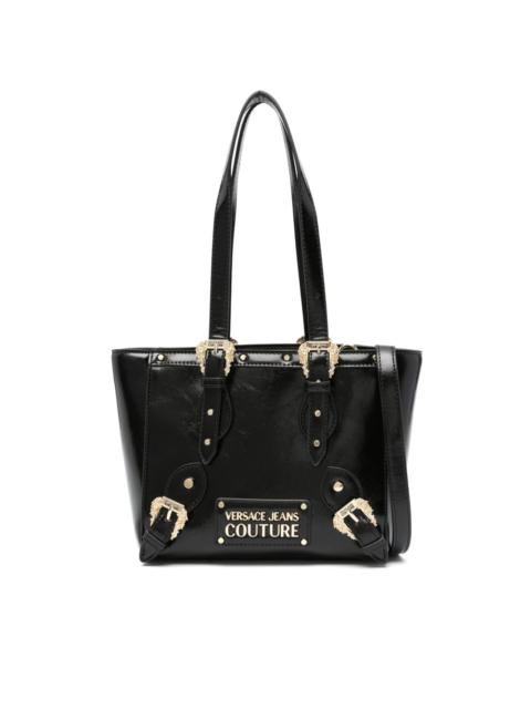 studded faux-leather tote bag