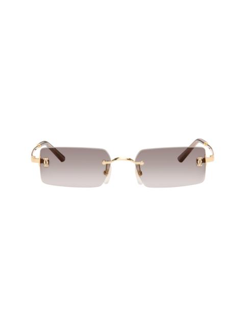 Cartier Gold 'C de Cartier' Sunglasses