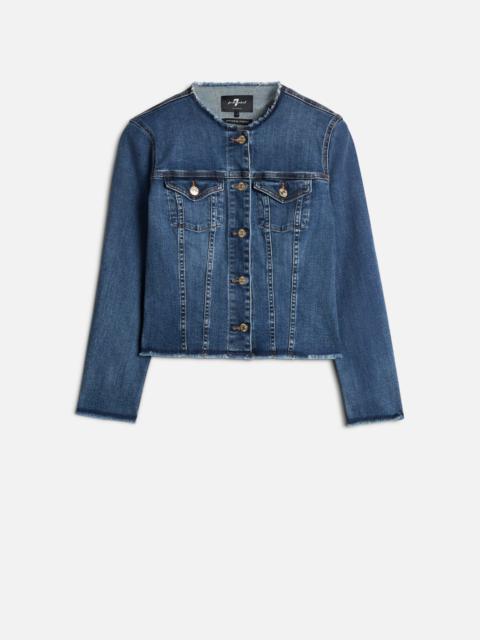 7 For All Mankind Vicky Denim Jacket in Soho Light