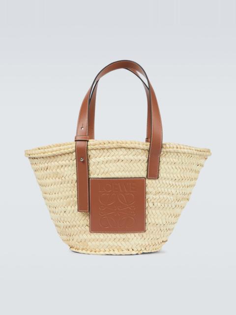 Loewe Leather-trimmed basket bag