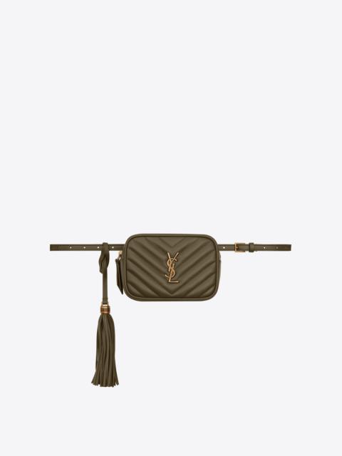 SAINT LAURENT lou belt bag in quilted leather