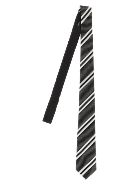 SAINT LAURENT Jacquard Diagonal Striped Tie