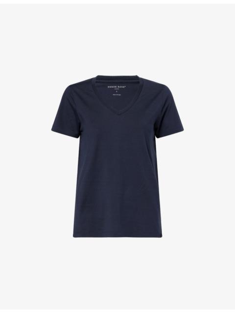 Derek Rose Jessica V-Neck Pima Cotton-Jersey T-Shirt