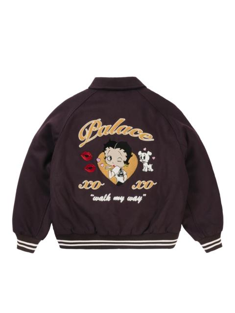 PALACE BETTY BOOP VARSITY JACKET BROWN
