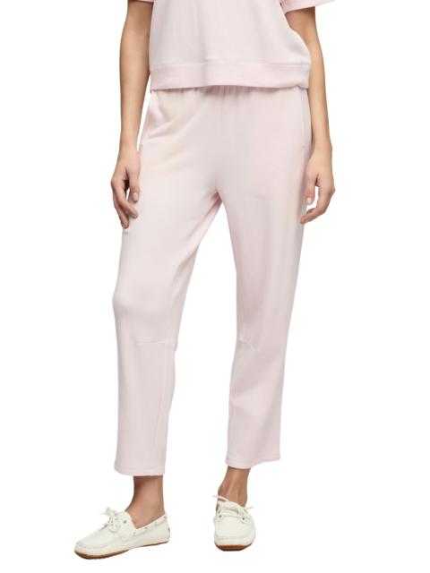 Barefoot Dreams barefoot dreams Brushed Fleece Seamed Ankle Pants in Pink Sand