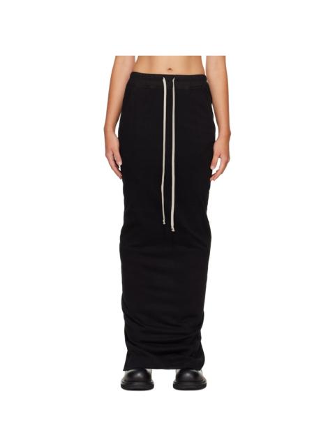 Rick Owens DRKSHDW Black Tower Pull On Pillar Maxi Skirt