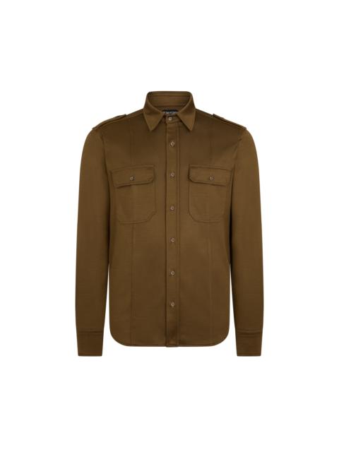 TOM FORD SILK VISCOSE BLEND MILITARY SHIRT