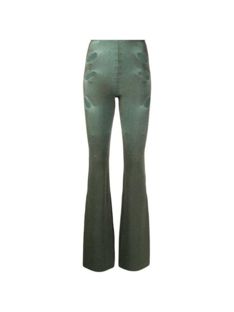 Green lock split pants