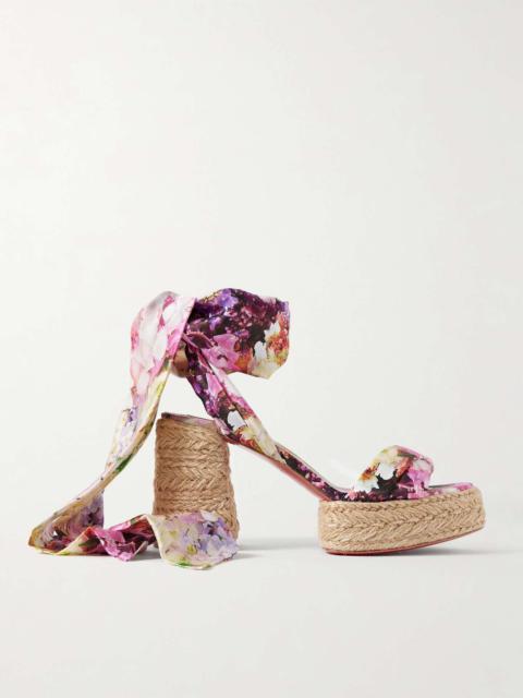 Mariza du Desert 95 floral-print satin espadrille platform sandals